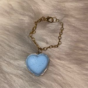 Kawaii Blue Heart Macaroon Bracelet